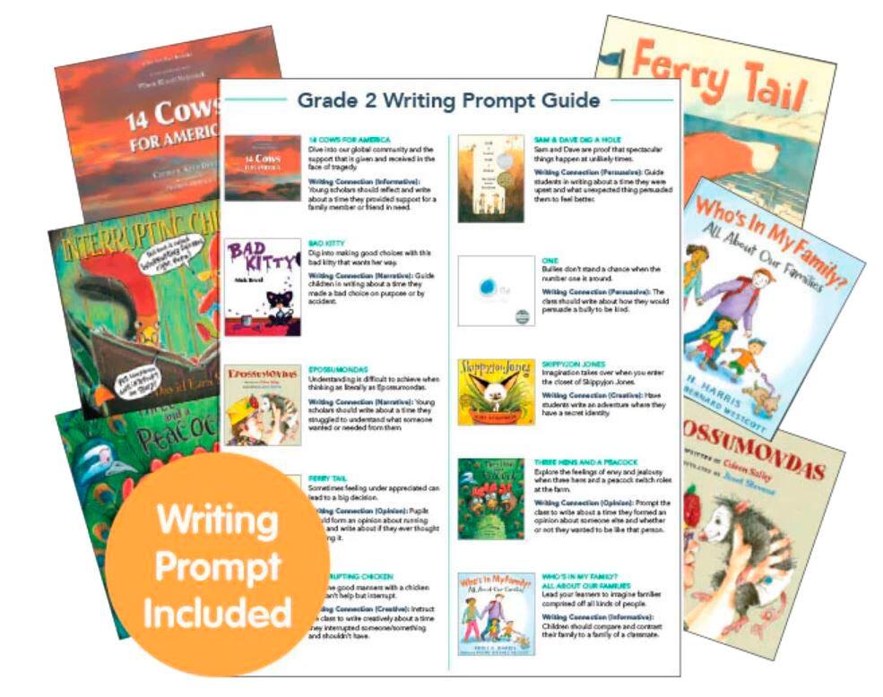 Achieve It! Read-Aloud Books with Writing Connector Prompts, Grade 2, Set of 11 2096654